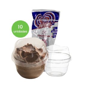 Embalagem Cristal Mousse Tampa Alta 110ml C/ 10