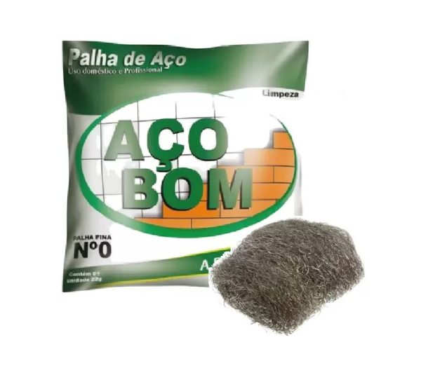Palha de Aço Nº 0 Fina Açobom