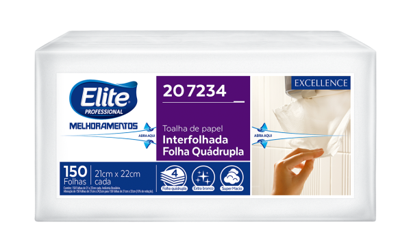 Papel Toalha Interfolha Excellence Folha Quádr. Elite C/ 150