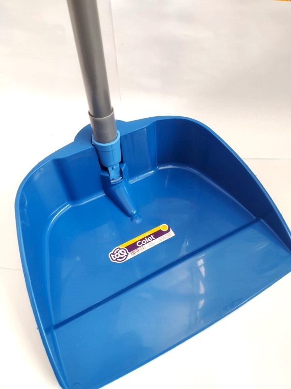 Pá de Lixo Plást. com Cabo 80cm Cores Variadas