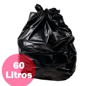 Saco para Lixo Preto 60L C/100 Rava