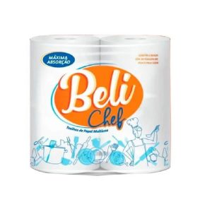 Toalha de Papel Belichef Folha Dupla 2 Rolos