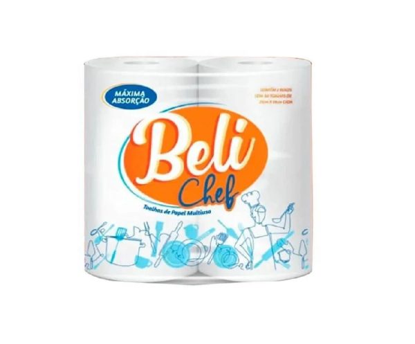 Toalha de Papel Belichef Folha Dupla 2 Rolos