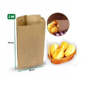 Saco de Papel Kraft Mix  2kg C/500 Rio Branco.
