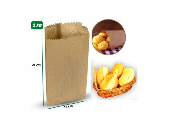 Saco de Papel Kraft Mix  2kg C/500 Rio Branco.