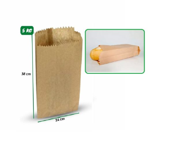 Saco de Papel Kraft Mix 5kg C/500 Rio Branco.