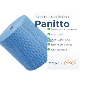 Pano Multiuso Rolo 28 X 240m 35g (Azul) Panitto C/600 Panos
