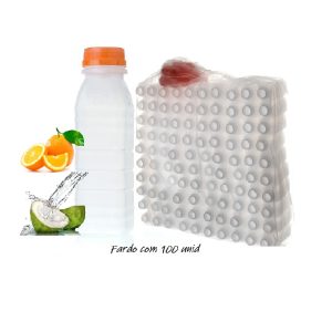 Garrafa Plastica Quadr.c/Tampa (Rosca) 300ml C/100 Multiplast