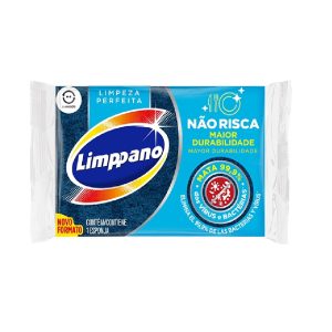 Esponja Dupla Face Antiaderente Azul Limppano