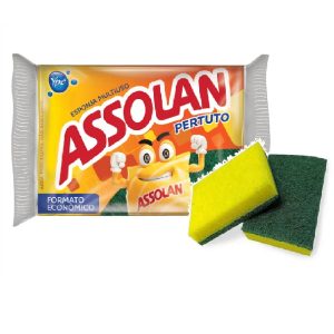 Esponja Dupla Face Multiuso 99 X 69 X 19mm Assolan