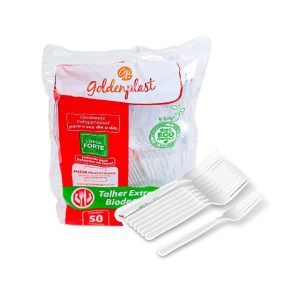 Garfo Branco Master  P/Refeição C/ 50( Goldenplast )