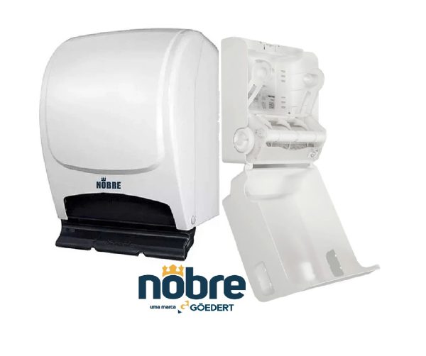 Dispenser Papel.Toalha Bobina Puxe/Corte Branco Brave Nobre (56844)