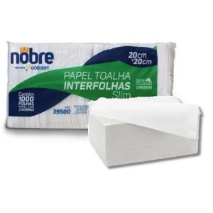 Papel Toalha Branco Nobre 20X20cm 100% Celulose C/1000. (39500)